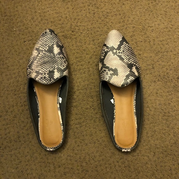 Universal Thread Shoes - Snakeprint Slip On Mules
